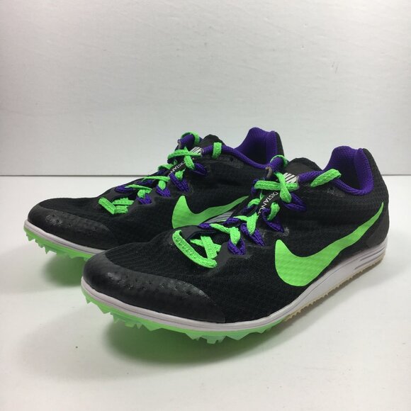 Nike Mens Zoom Rival D Track Field Spikes Black Green Purple Lightweight Size 6 - Picture 7 of 7